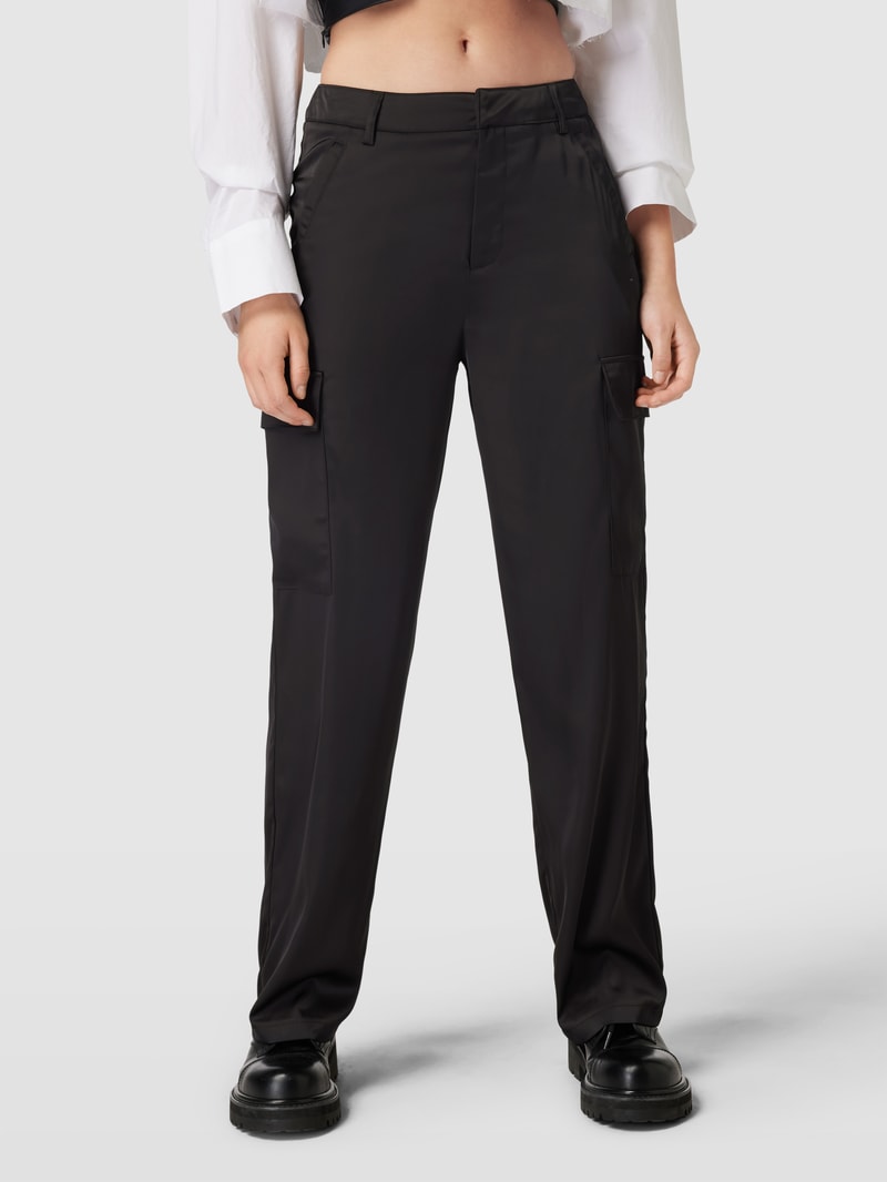 Cargohose mit Leistentaschen Modell 'PILAR' in schwarz