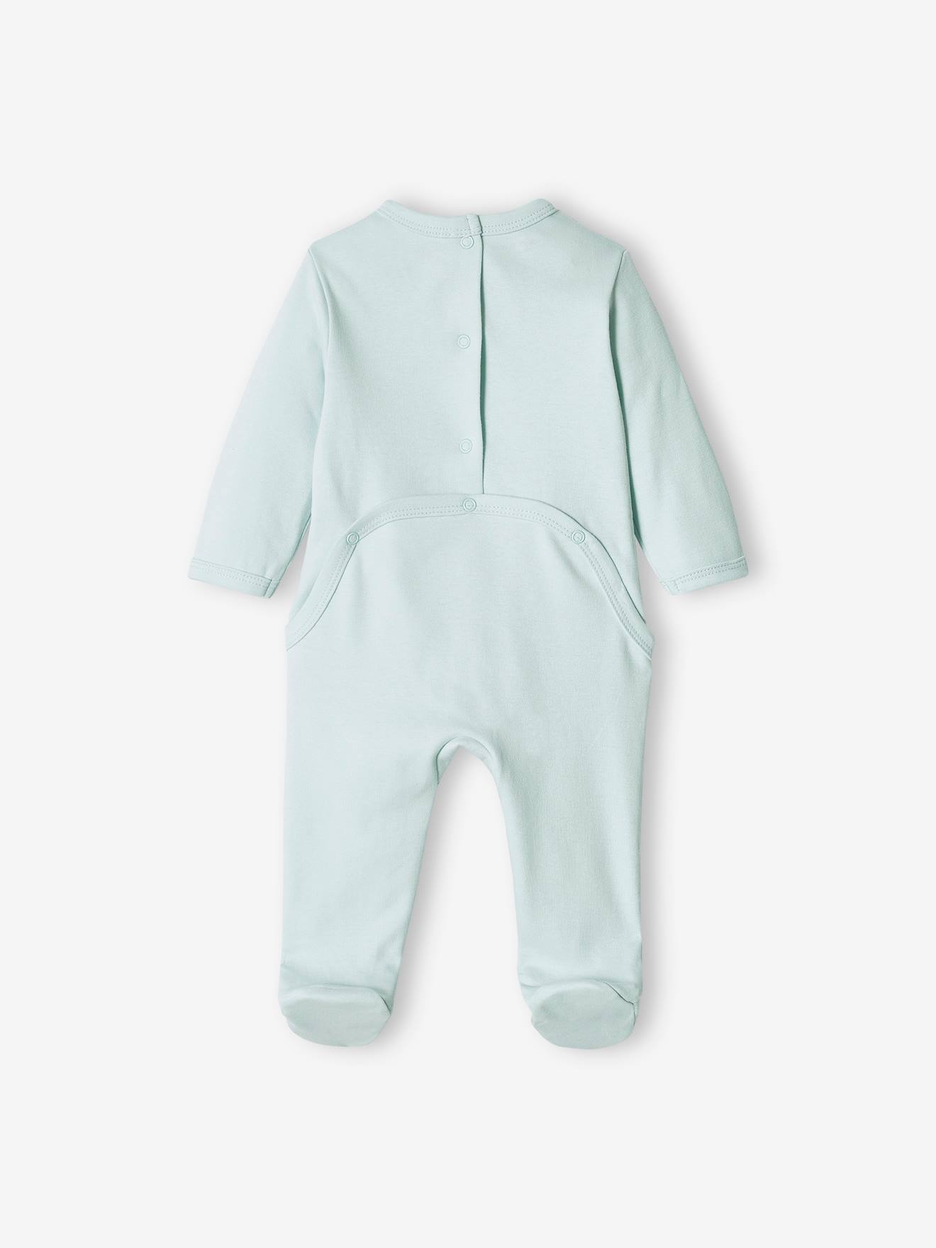 Vertbaudet 3er-Pack Baby Strampler aus Interlock-Jersey BASIC Oeko-Tex - hellblau