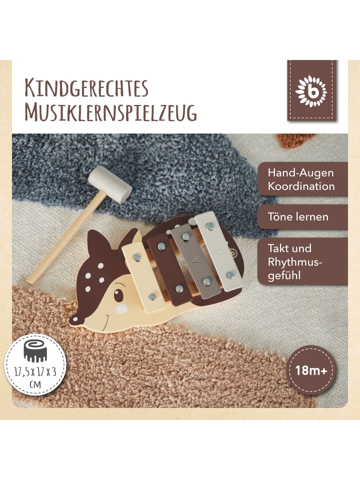 Bieco Spielwaren Xylophon Reh - ab 12 Monate in Braun günstig kaufen onesize