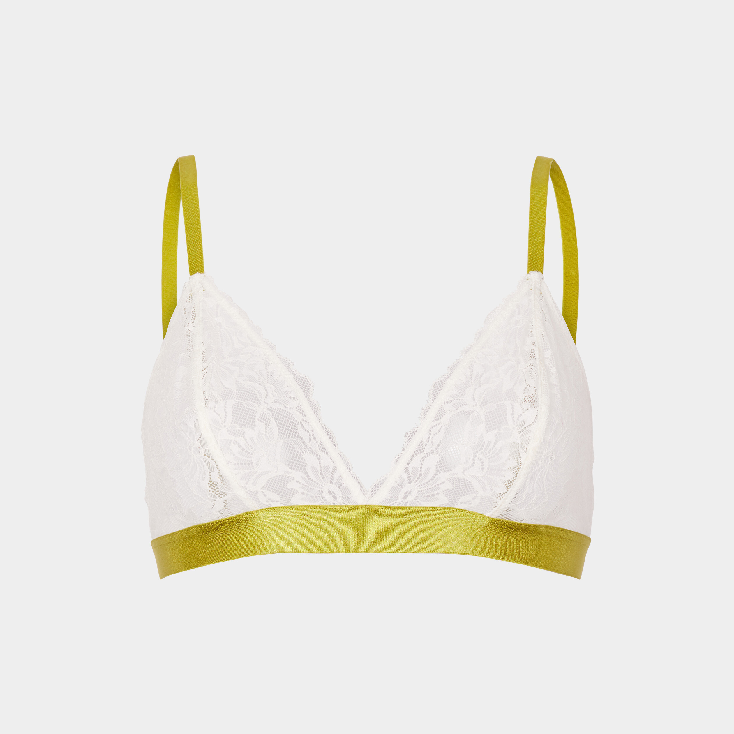 Soutien-gorge triangle en dentelle ivoire femme | La Halle