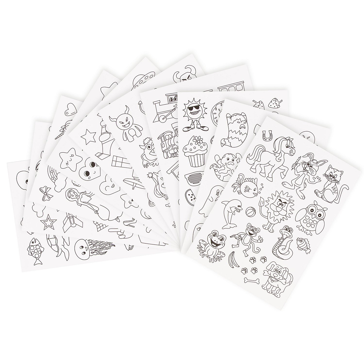 Sticker zum Ausmalen, 160 Motive