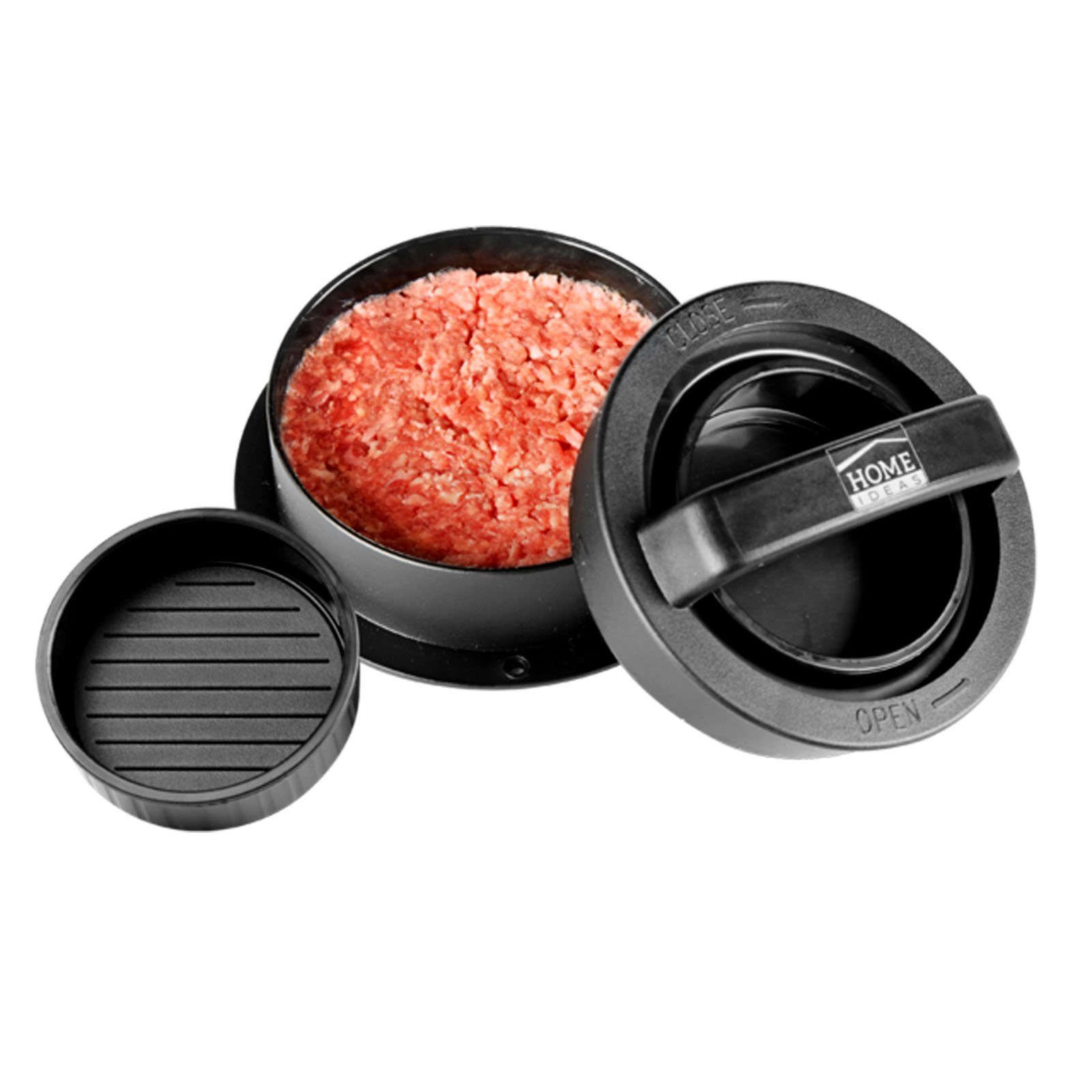 HAC24 Burgerpresse 3-in-1 Frikadellen- & Hamburger-Presse, Kunststoff, Ø 6,5 - 12 cm