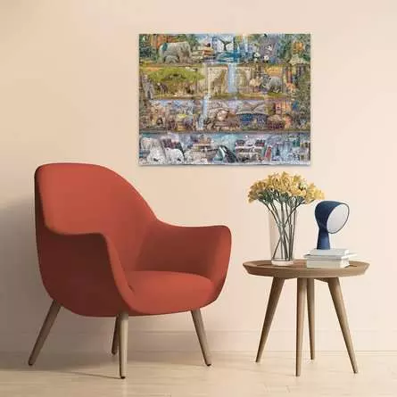 Puzzle 2000 Teile - Wild Kingdom Shelves