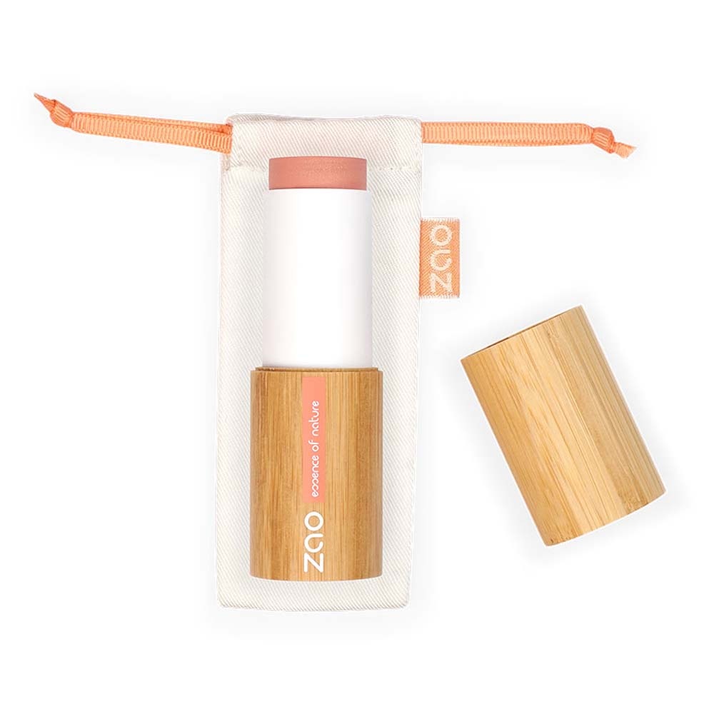 zao essence of nature Blush Stick 843 Corail irisé ZAO Fard à joue stick Certifié bio, Formule100% naturelle, Vegan et Rechargeable
