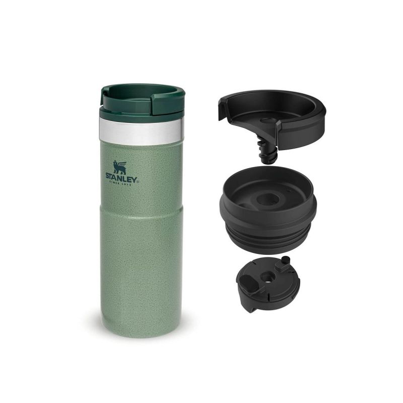 Thermo-Fahrradflasche, Stanley Classic Neverleak Travel Mug 16oz \/ 470ml Hammertone Green