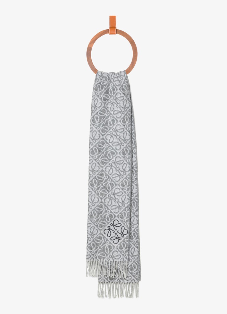 Eșarfă LOEWE Anagram din amestec de cașmir cu logo, 180 x 38 cm