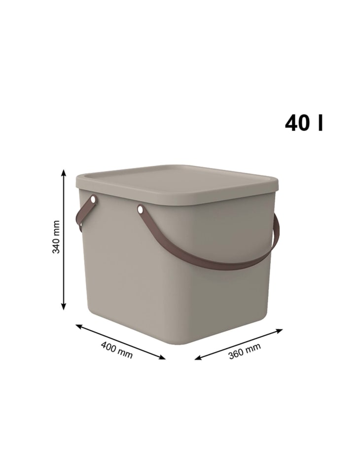 Rotho 2er-Set Aufbewahrungsbox 40l mit Deckel in Cappuccino günstig kaufen onesize