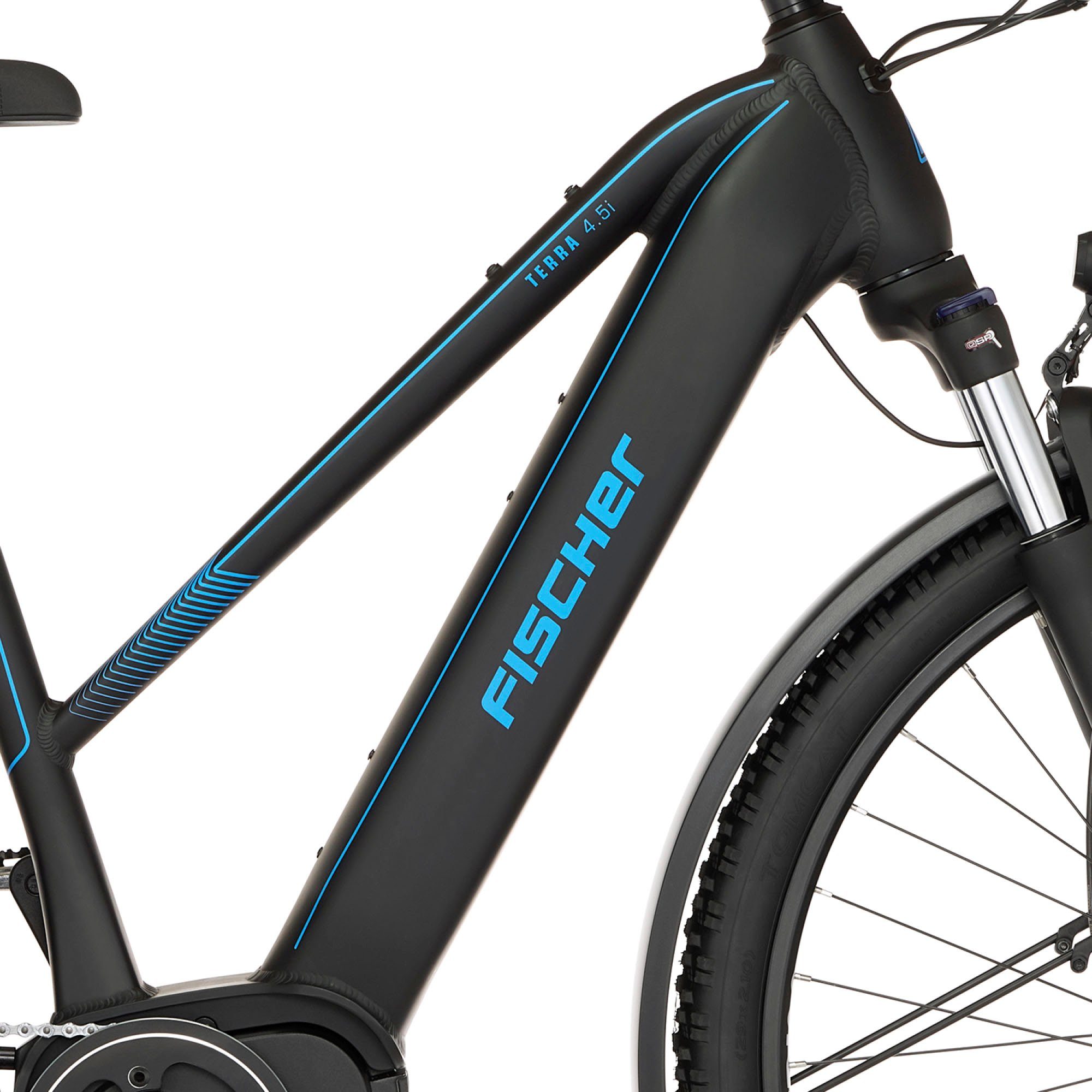 FISCHER Fahrrad E-Bike TERRA 4.5i 522, 10 Gang Shimano Deore Schaltwerk, Kettenschaltung, Mittelmotor, 522 Wh Akku, (mit Schloss)