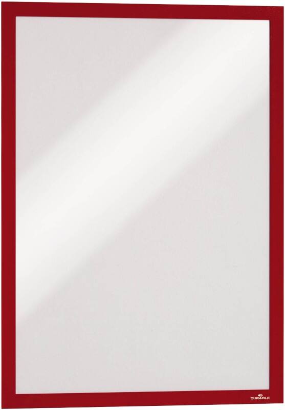 DURABLE DURAFRAME DIN A3 Inforahmen Selbstklebend Rot Hartfolie 4873-03 32,5 (B) x 0,4 (T) x 44,8 (H) cm 2 Stück