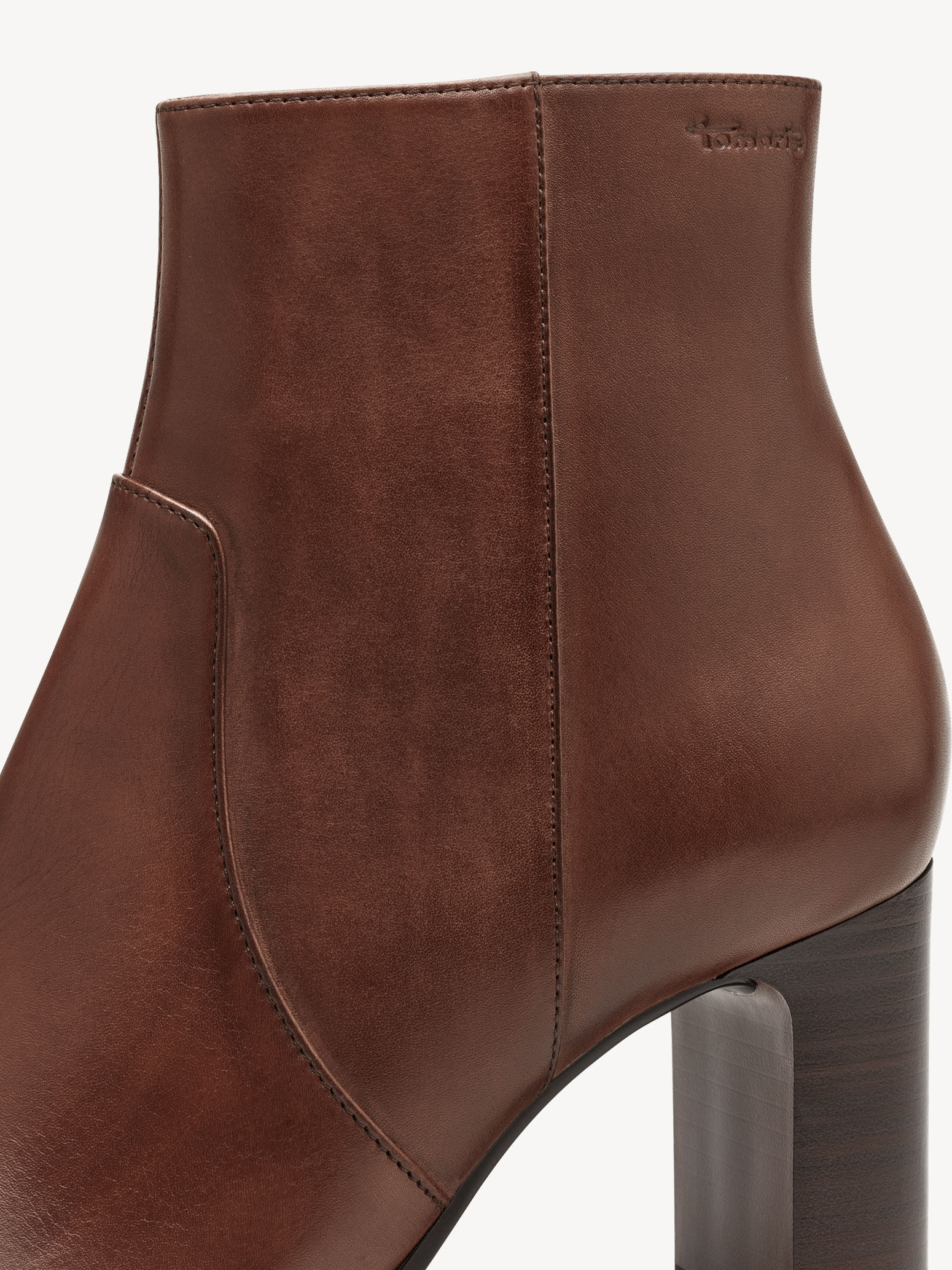 Bottine en cuir - marron