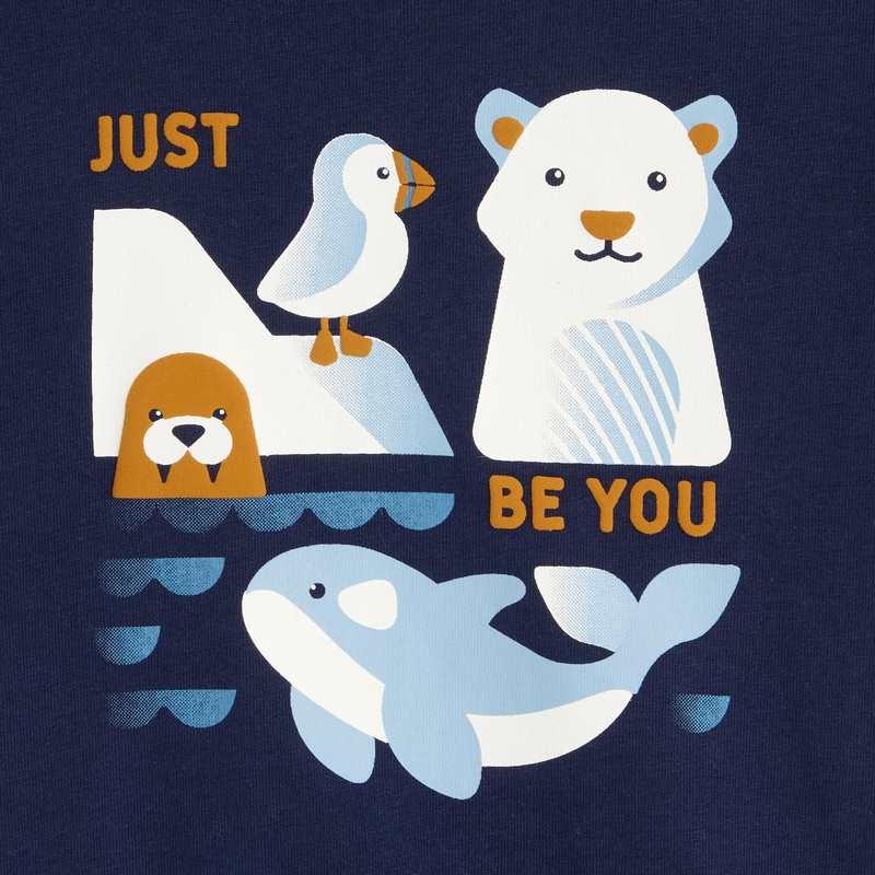 T-shirt animaux de la mer bleu bébé garçon