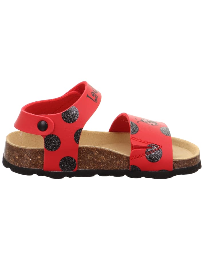 superfit Tieffußbett Sandale FUSSBETTPANTOFFEL in Rot/Schwarz günstig kaufen