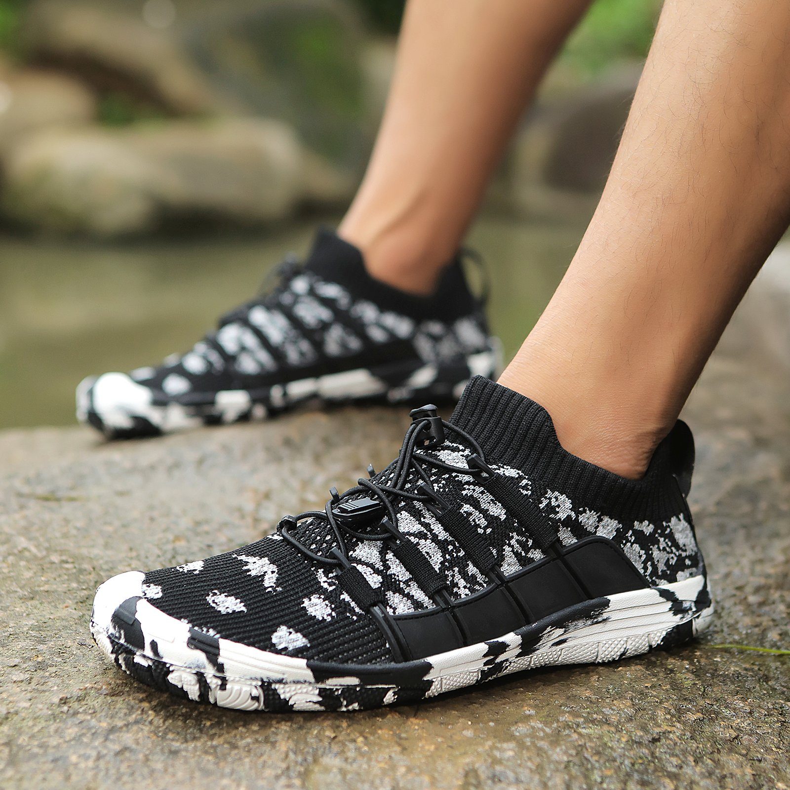 HUSKSWARE C-XT-A206 Wasserschuh (Strandschuhe, Schwimmschuhe, Barfußschuhe, 1-tlg., Geeignet für Wassersport, Schwimmen, Surfen) Lässt sich schnell ablaufen, um trocken zu bleiben, Bequem und leicht