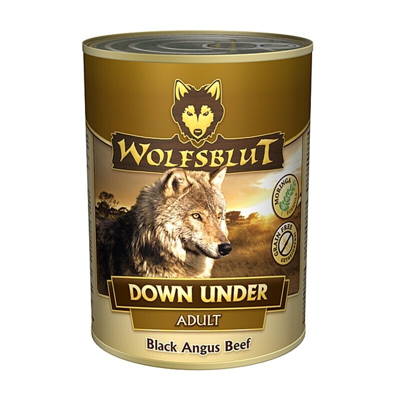 WOLFSBLUT Hundenassfutter WOLFSBLUT Adult Down Under - Black Angus Beef mit Kartoffeln - 6x395g