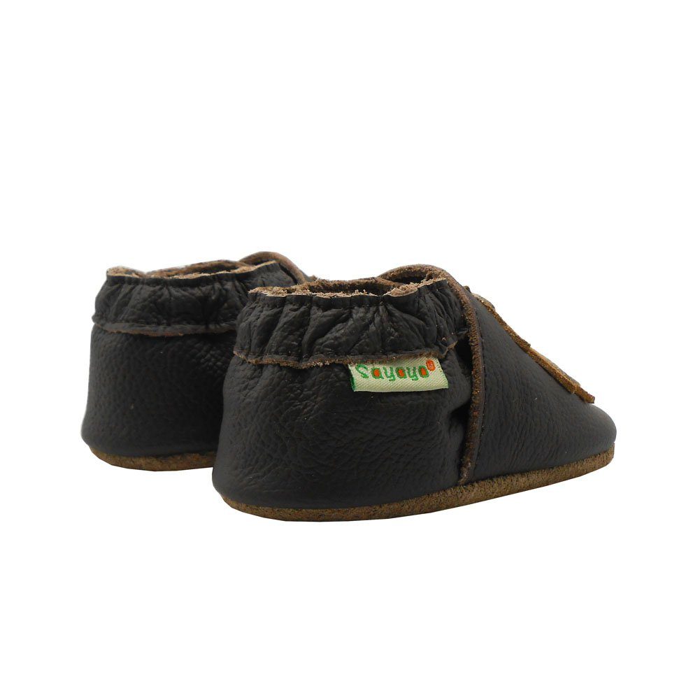Yalion Weiche Leder Krabbelschuhe Lauflernschuhe Hausschuhe Lederpuschen Löwe 100% Leder Lauflernschuh