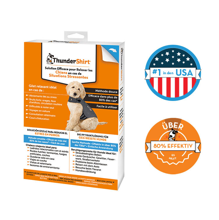 Thundershirt Hundewesten Thundershirt Beruhigungsweste grau S