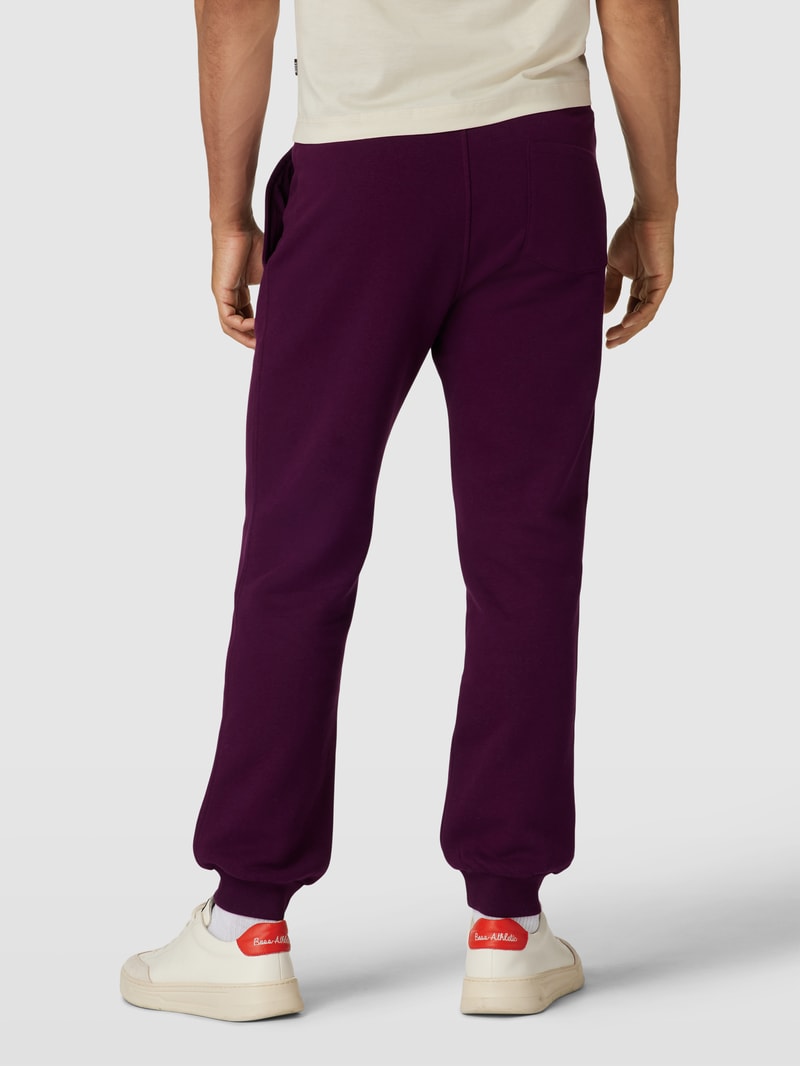 Sweatpants mit elastischem Bund in aubergine