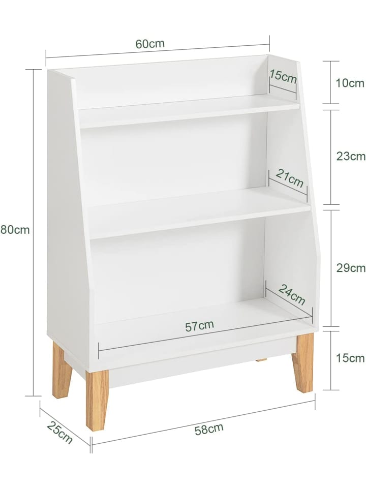 SoBuy Kinderregal in Weiß/ Braun - (B)60 x (H)80 x (T)25cm günstig kaufen onesize