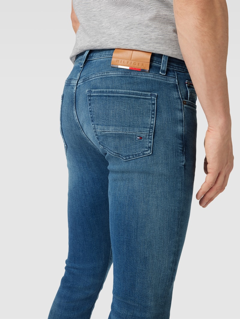 Slim Fit Jeans im 5-Pocket-Design Modell 'BLEECKER' in blau