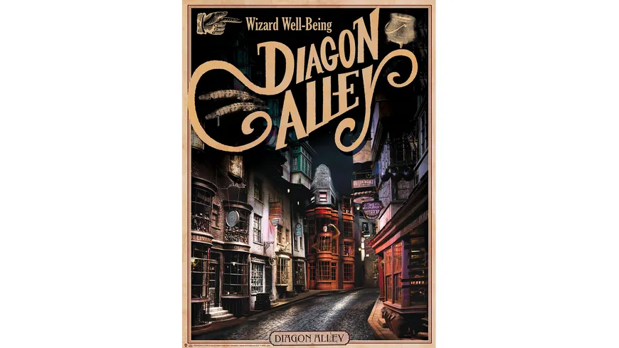 HARRY POTTER Set 2 Poster Retro Hogwarts&Diagon (52x38)