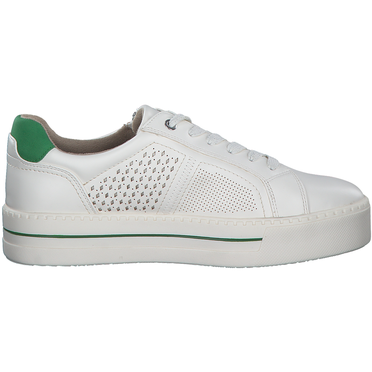Jana Shoes 23764, Schnürschuhe, Damen, Weiß