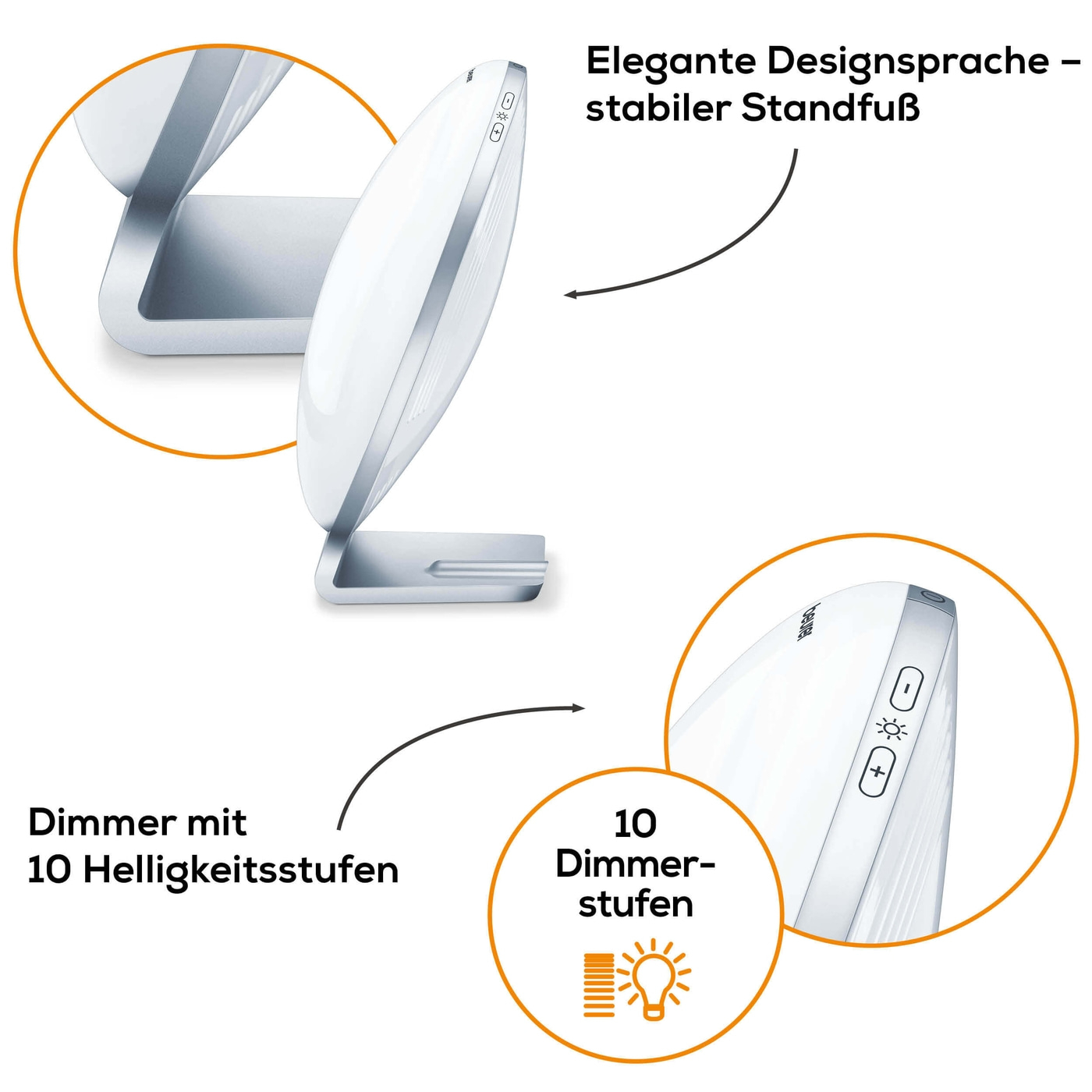 Beurer Tageslichtlampe TL 100-2-in-1 Tageslichtlampe & Stimmungslampe mit einfacher Bedienung durch App