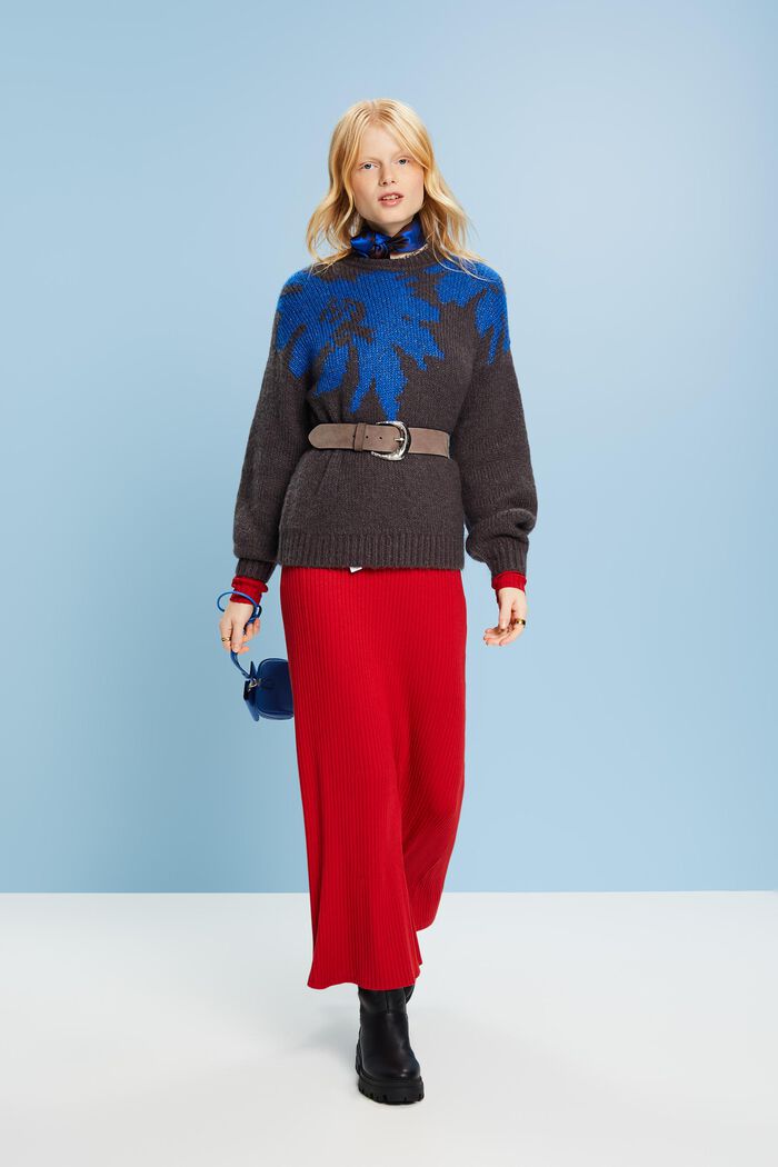 Strickpullover mit Jacquard-Motiv im Metallic-Look