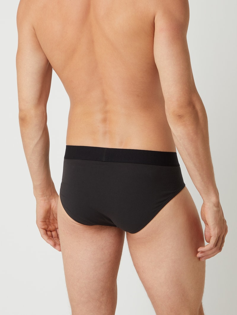 Slip mit Stretch-Anteil im 6er-Pack in schwarz