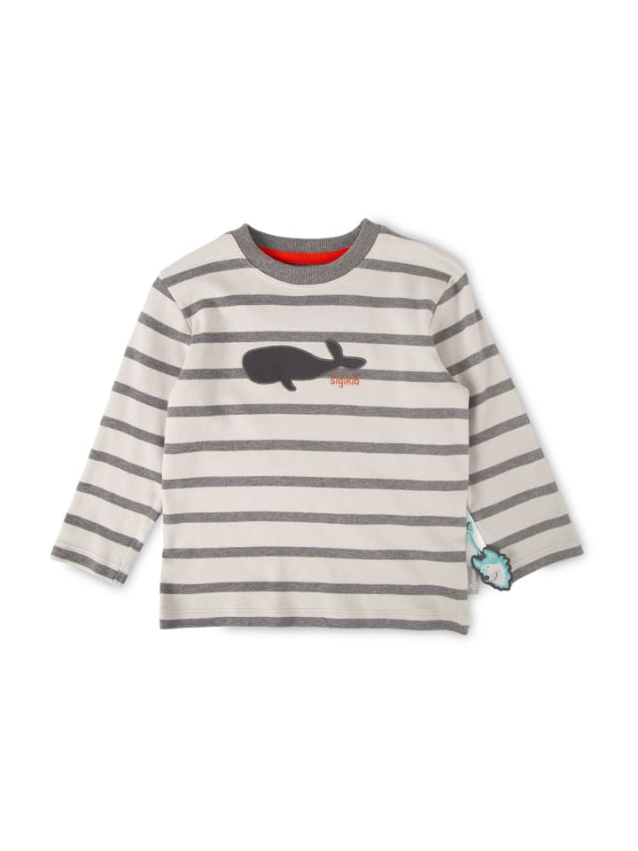 Sigikid Langarmshirt Polar Expedition in hellgrau/grau gestreift günstig kaufen