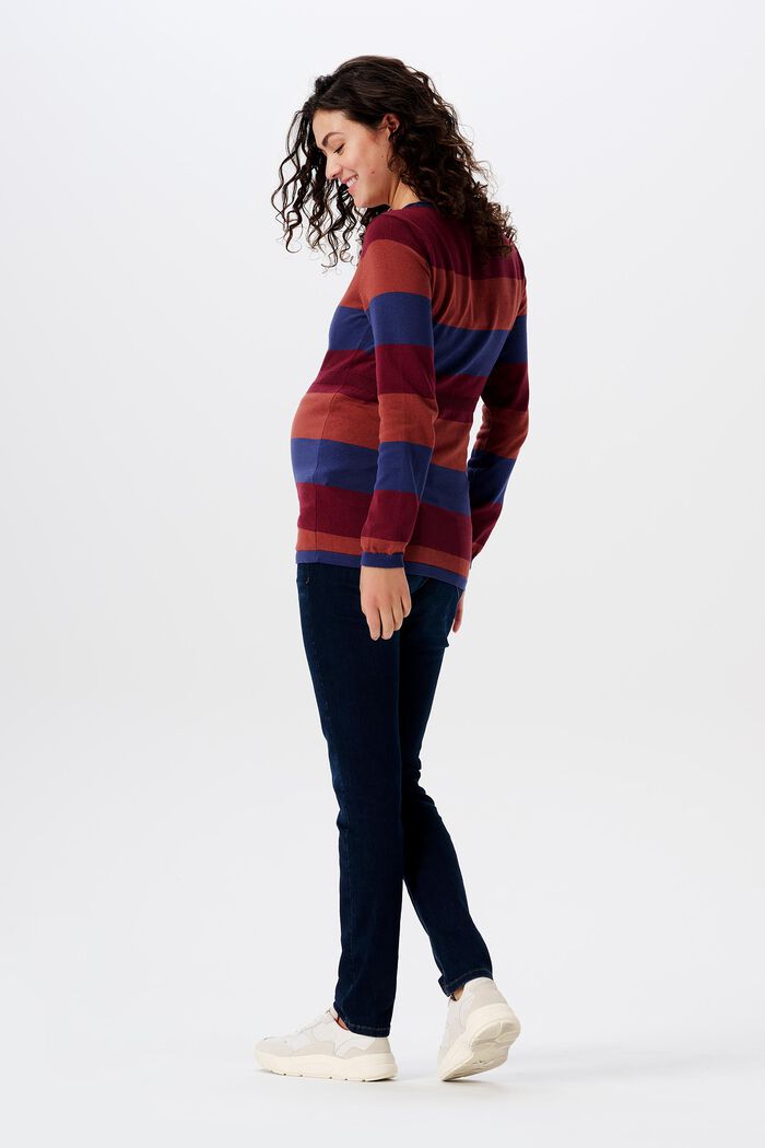 Gestreifter Rundhals-Pullover