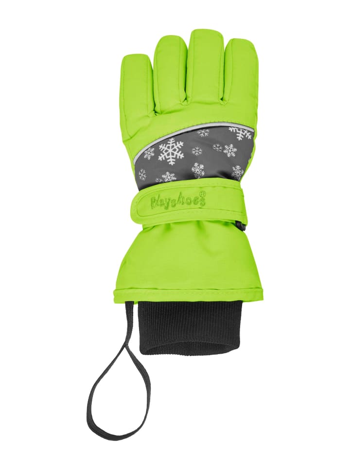 Playshoes Finger-Handschuh Schneeflocken in Grün günstig kaufen
