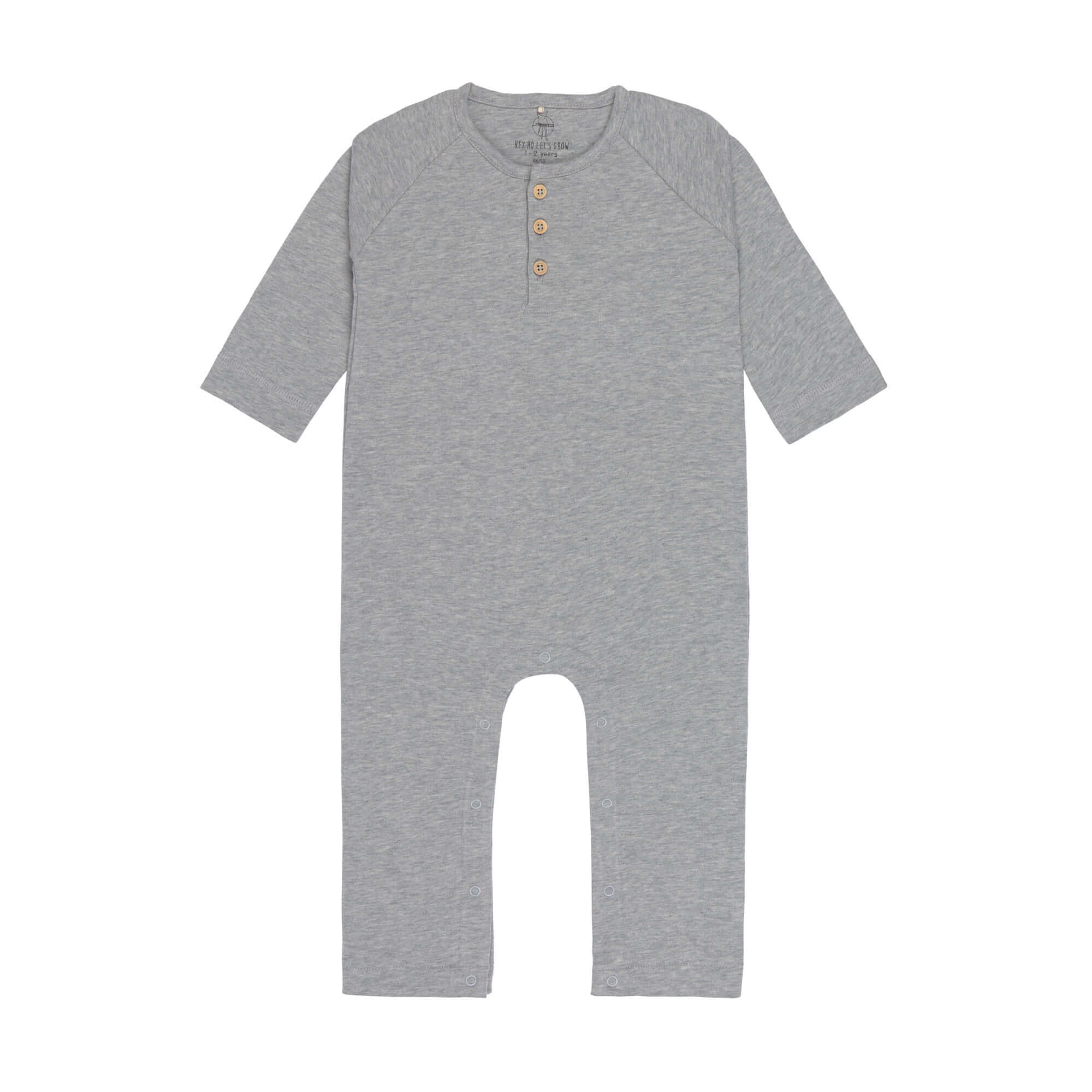 Strampler, Baby Overall - Bio Baumwolle, Grau