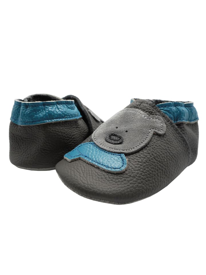 Yalion Leder-Krabbelschuhe 