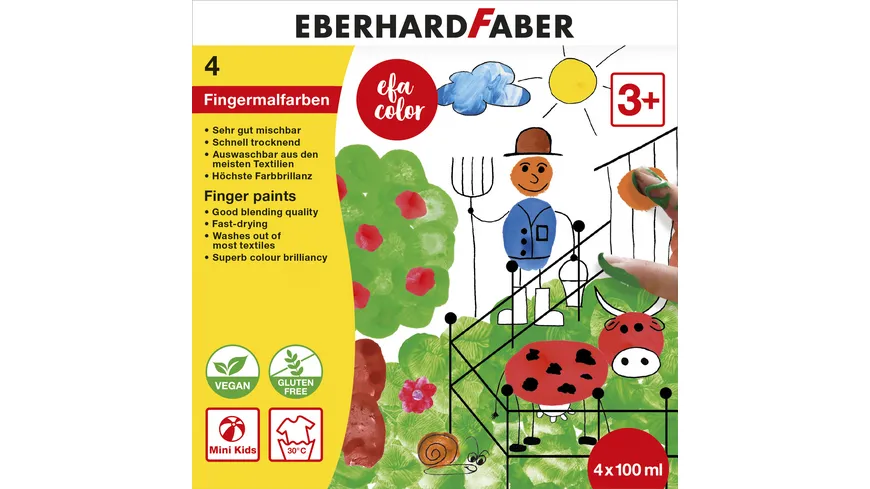 EBERHARD FABER  Color Fingermalfarbe 4er Set 400 ml