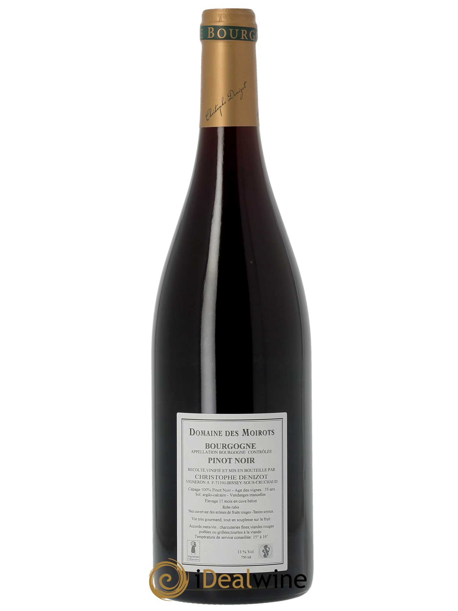Bourgogne Pinot Noir Domaine des Moirots  2021 - Lot de 1 Bouteille