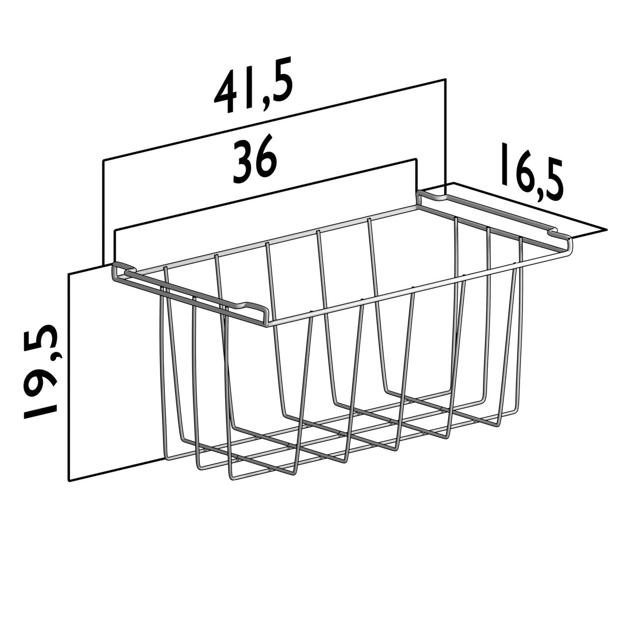 TroniTechnik TroniTechnik® Aufbewahrungskorb 41,5cmx16cmx20cm , Einlegekorb Gefrierschrank Organizer