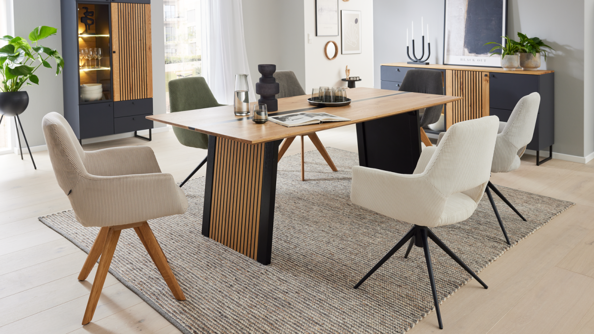 Interliving Schalensessel 5605 Cord Anthrazit