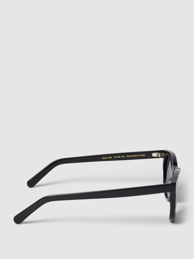 Sonnenbrille mit runden Gläsern in schwarz