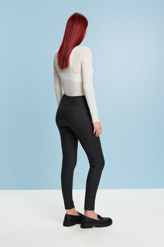 Karierte Leggings aus Punto-Jersey