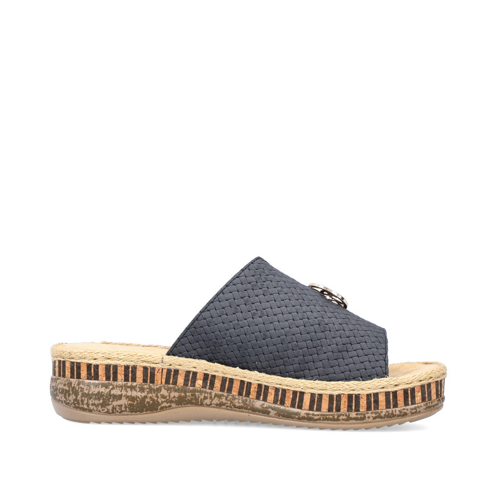 Rieker Damen Pantoletten marineblau