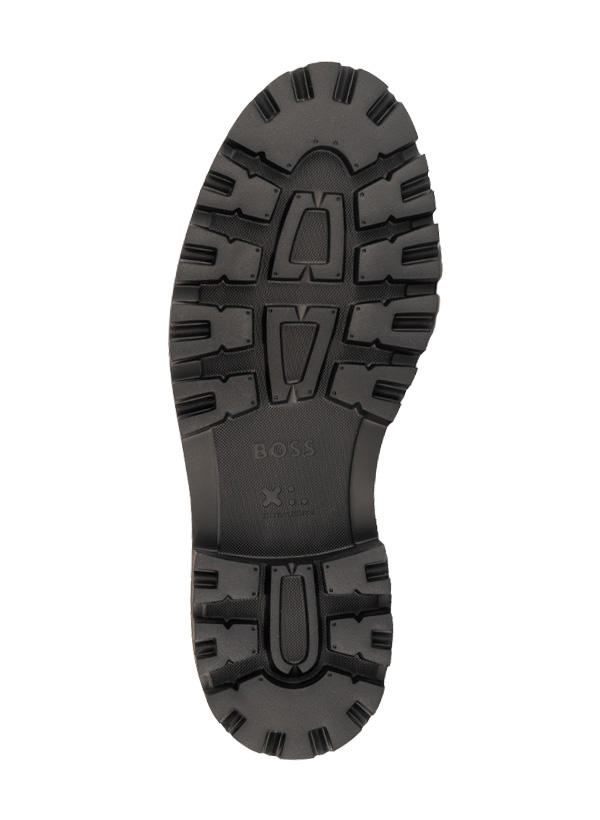 BOSS Black, Schnürboots Larry, Leder, dunkelbraun