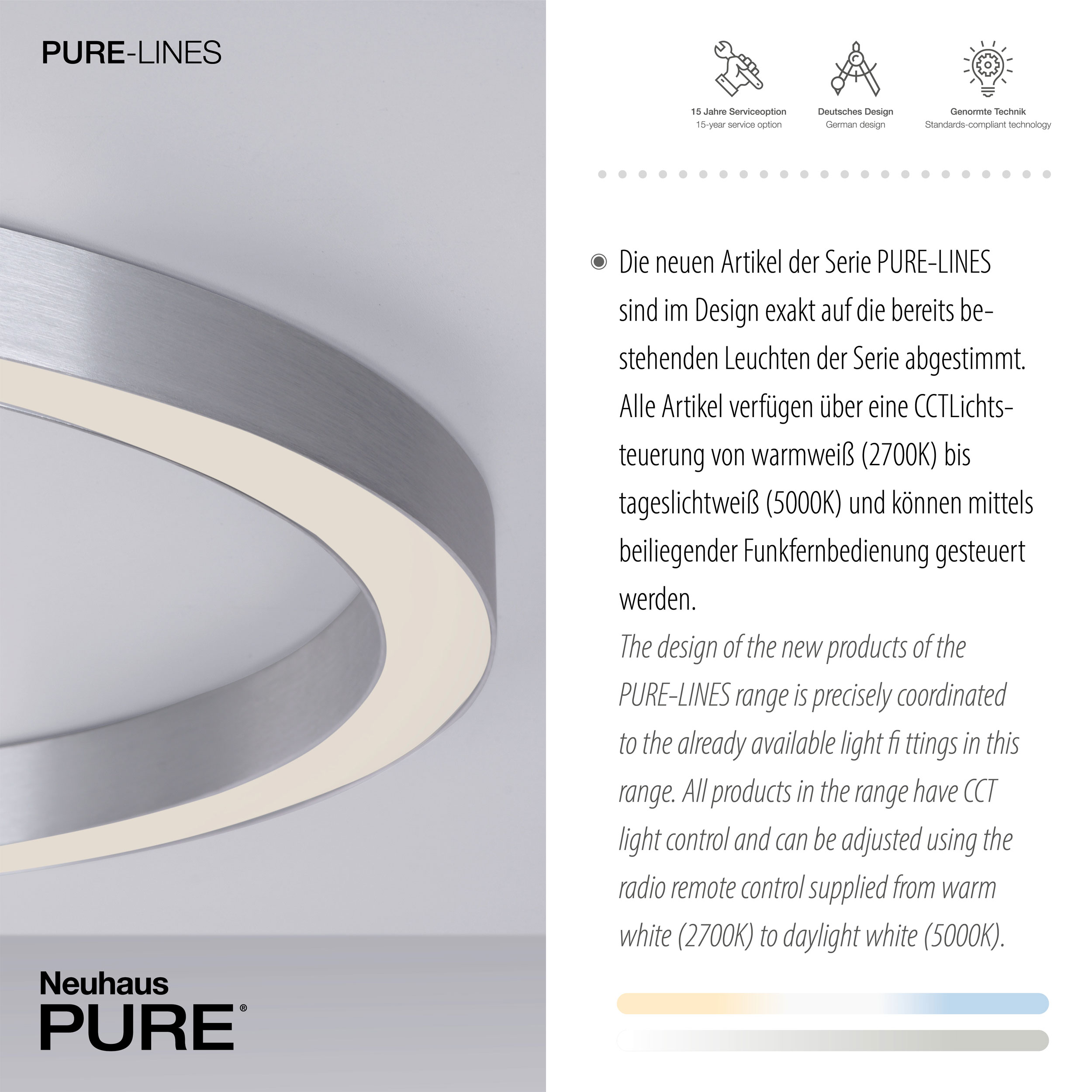 PURELED-Deckenleuchte 1flg