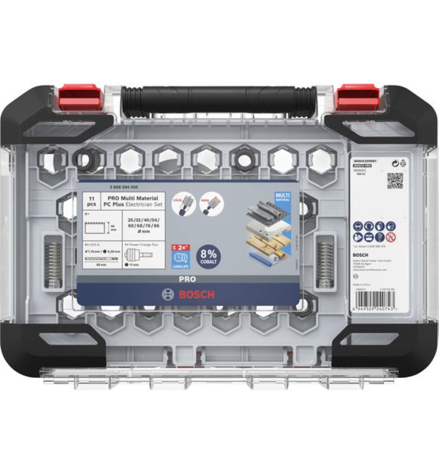 Bosch Blue Accessories 2608594430 PRO Multi Material PC Plus Lochsägen-Set 11-teilig
