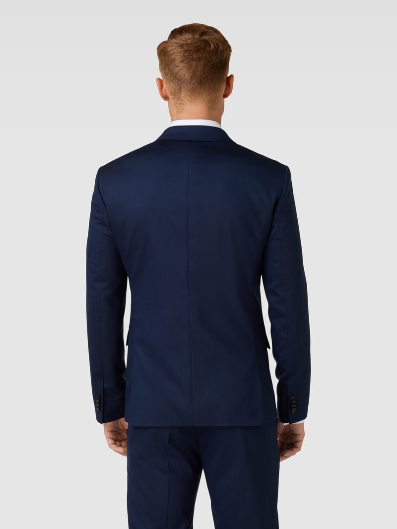 Slim Fit 2-Knopf-Sakko mit Reverskragen in blau