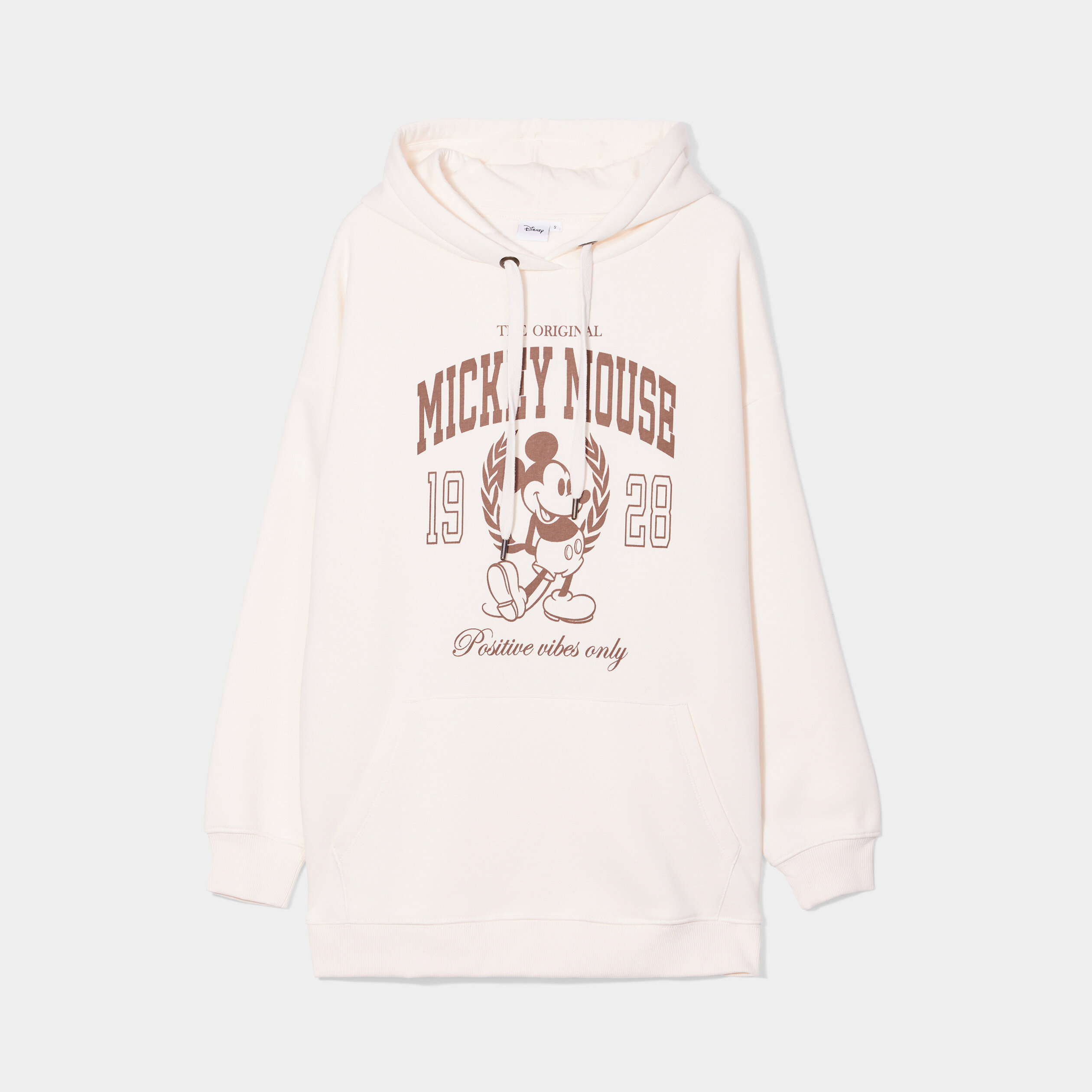 Sweat à capuche hoodie Mickey ivoire femme | La Halle