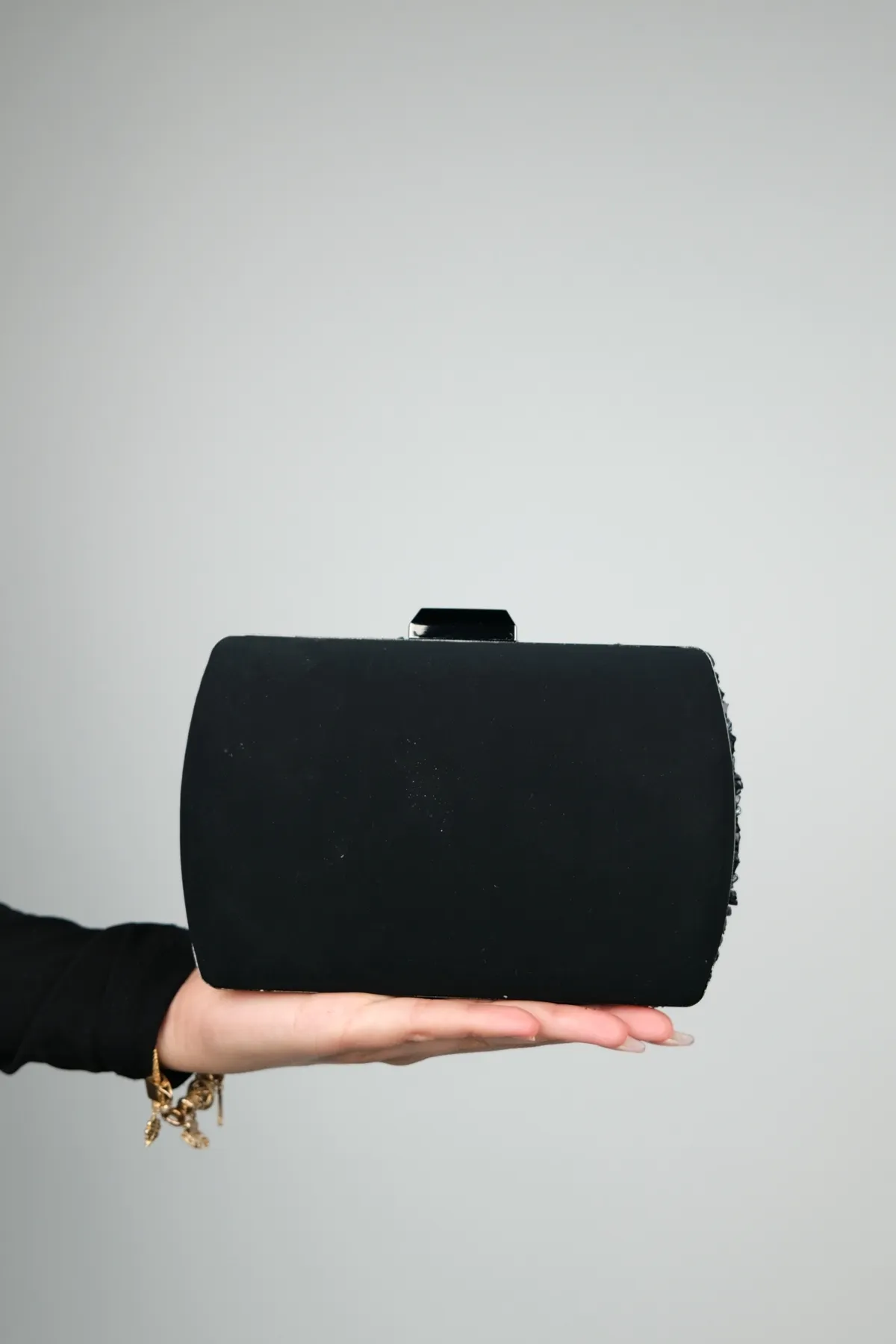 LuviShoes  SEUL Abendtasche für Damen, Schwarz, Kieselstein