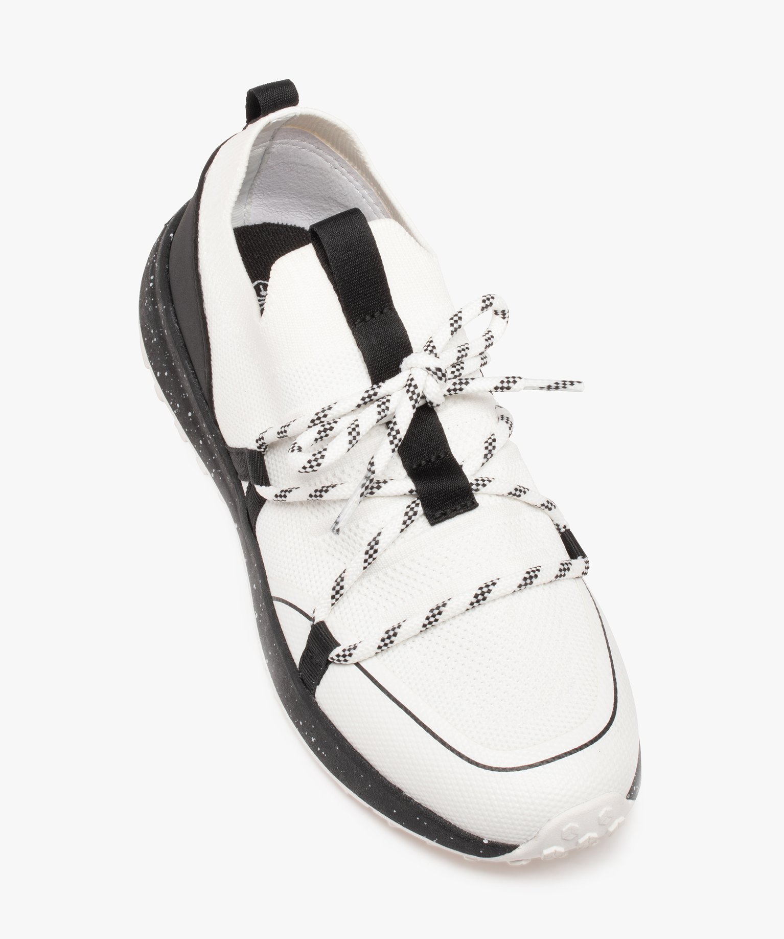 Baskets Garçon bicolores en maille chaussette noir | GEMO