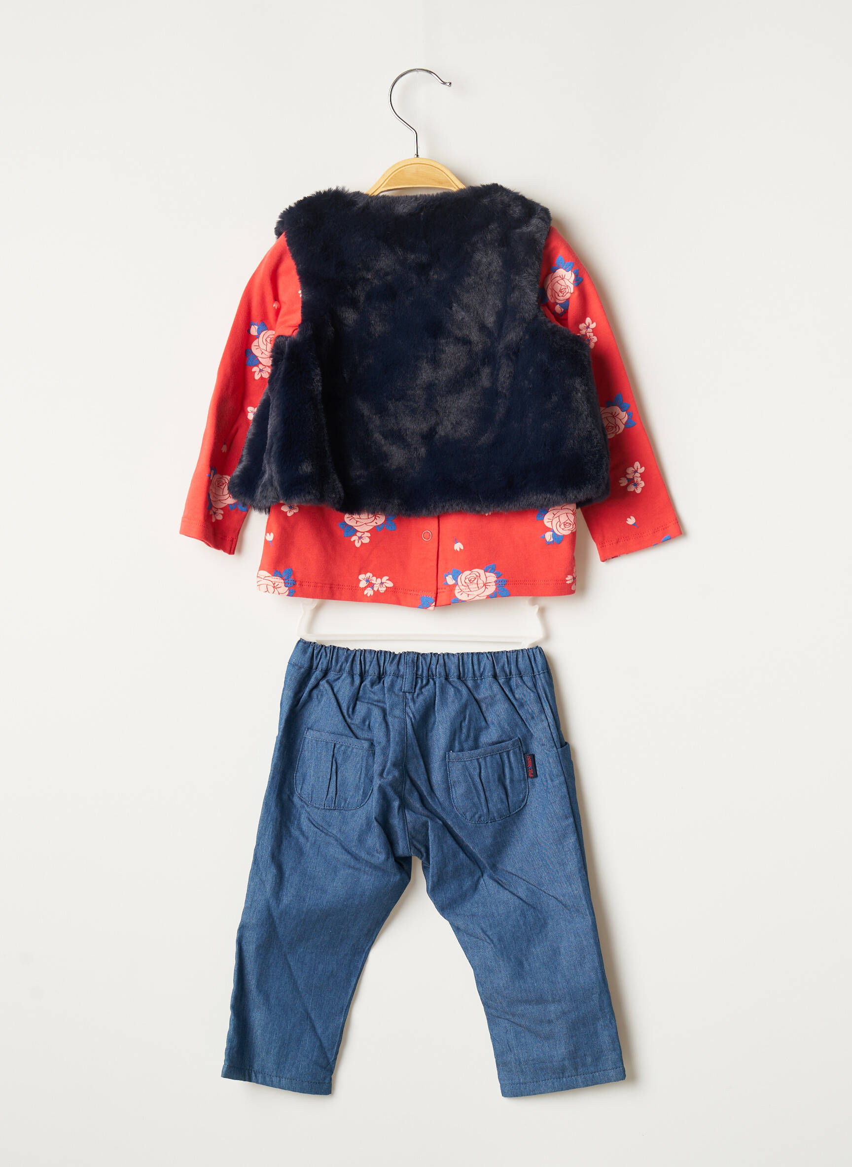 P Tit Bisou Ensembles Pantalon Fille couleur rouge
