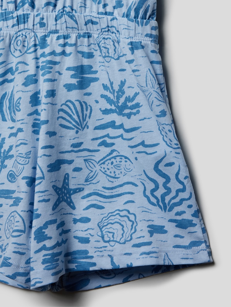 Playsuit mit Animal-Print in bleu