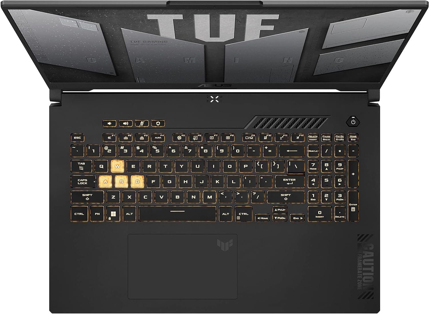 Asus TUF Gaming F17 Laptop Gaming-Notebook (Intel Core i7, RTX 4060, 1024 GB SSD, IPS Display, 16 GB RAM, NVIDIA RTX 4060 Windows 11 QWERTZ Tastatur)